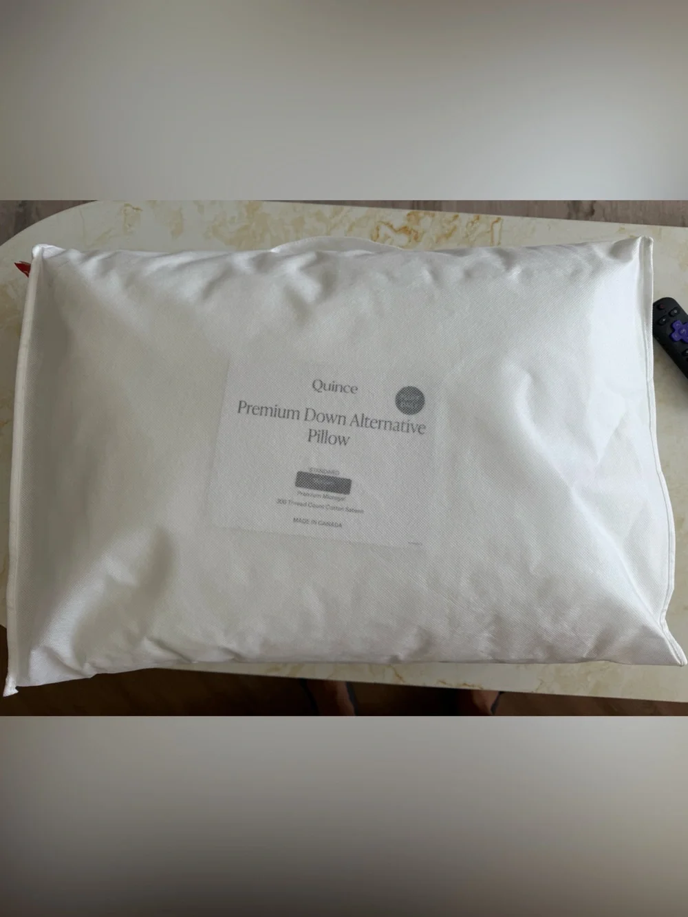 NWT 2 Quince Premium Down Alt Medium Standard Size Pillows 20”X26” Bundle Set